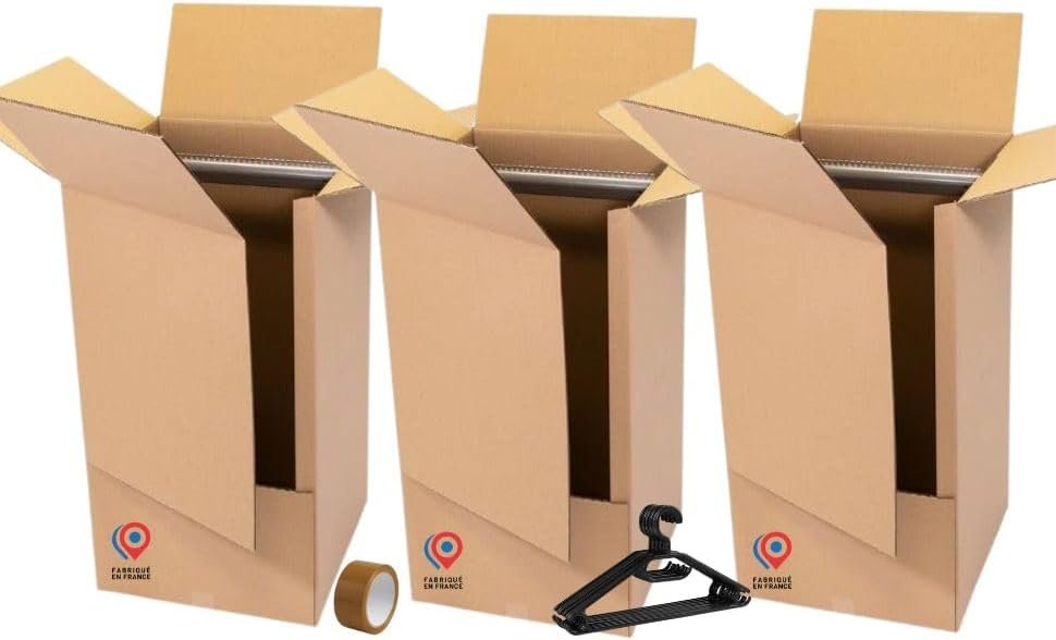 Lot cartons penderie amazon