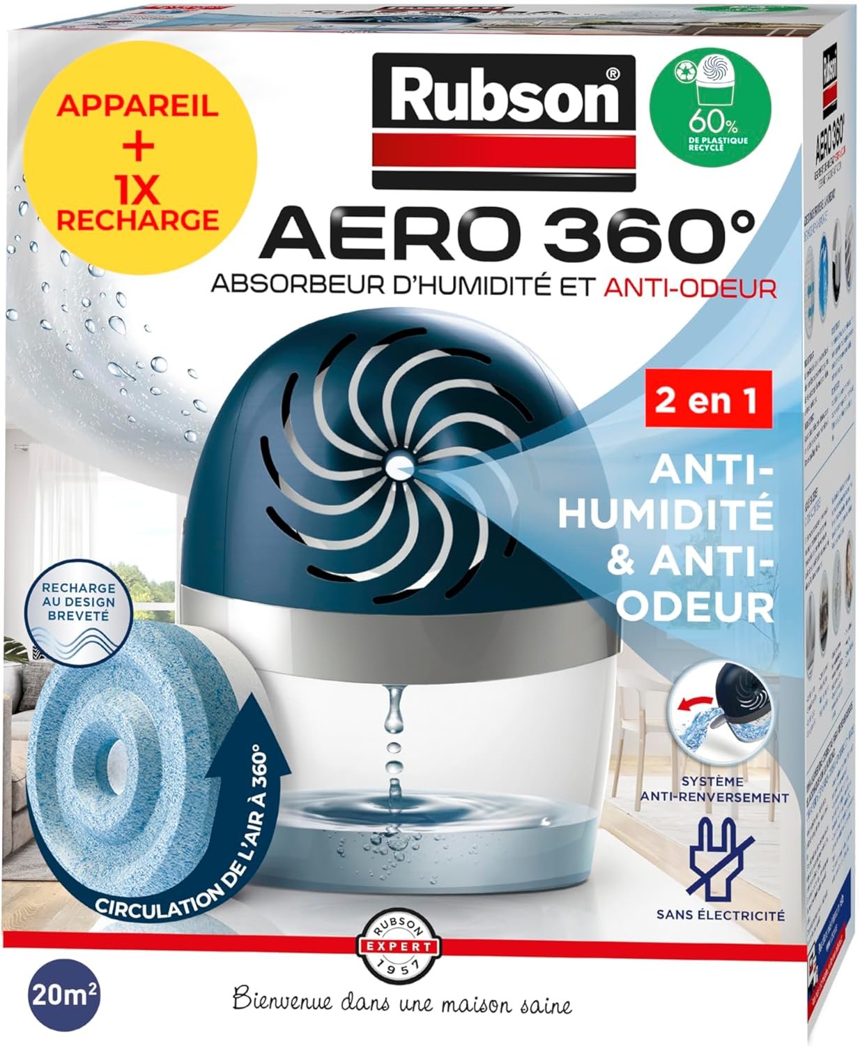 Absorbeur humidité box pièce 
