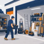 Stockage matériel chantier