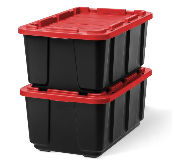 Iris Ohyama, Caisse Rangement Plastique avec Couvercle Robuste