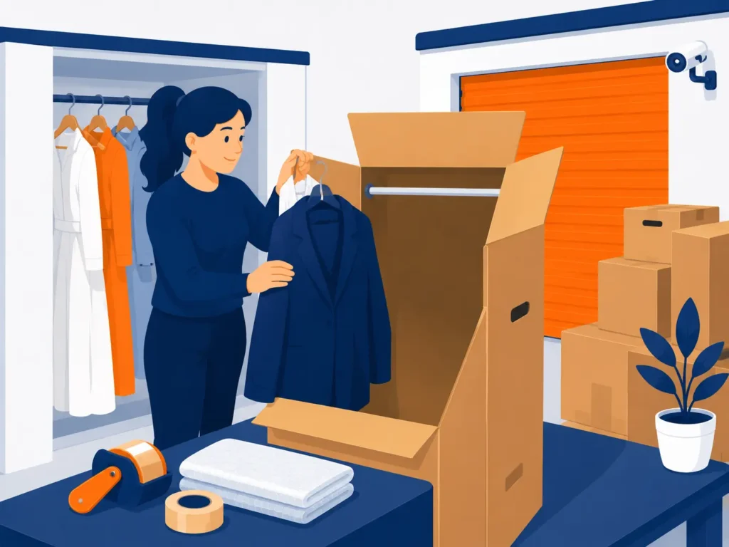 carton penderie vêtements fragiles déménagement