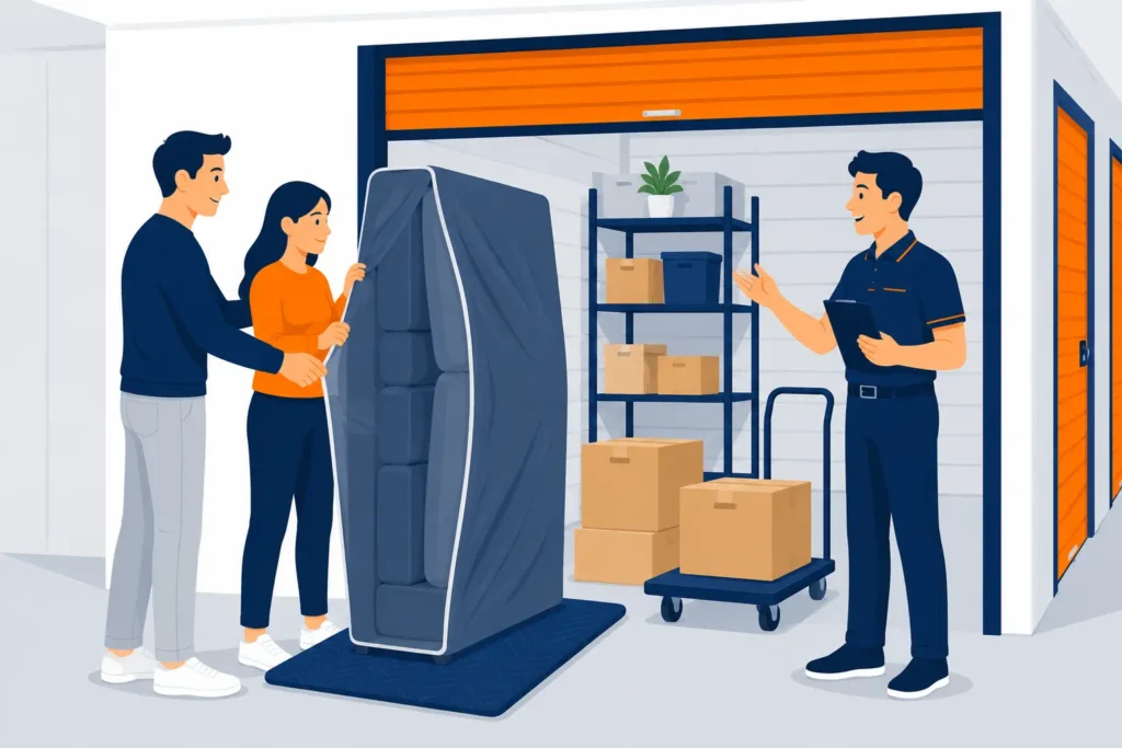 stocker un canapé sans l'abîmer housse verticale box stockage