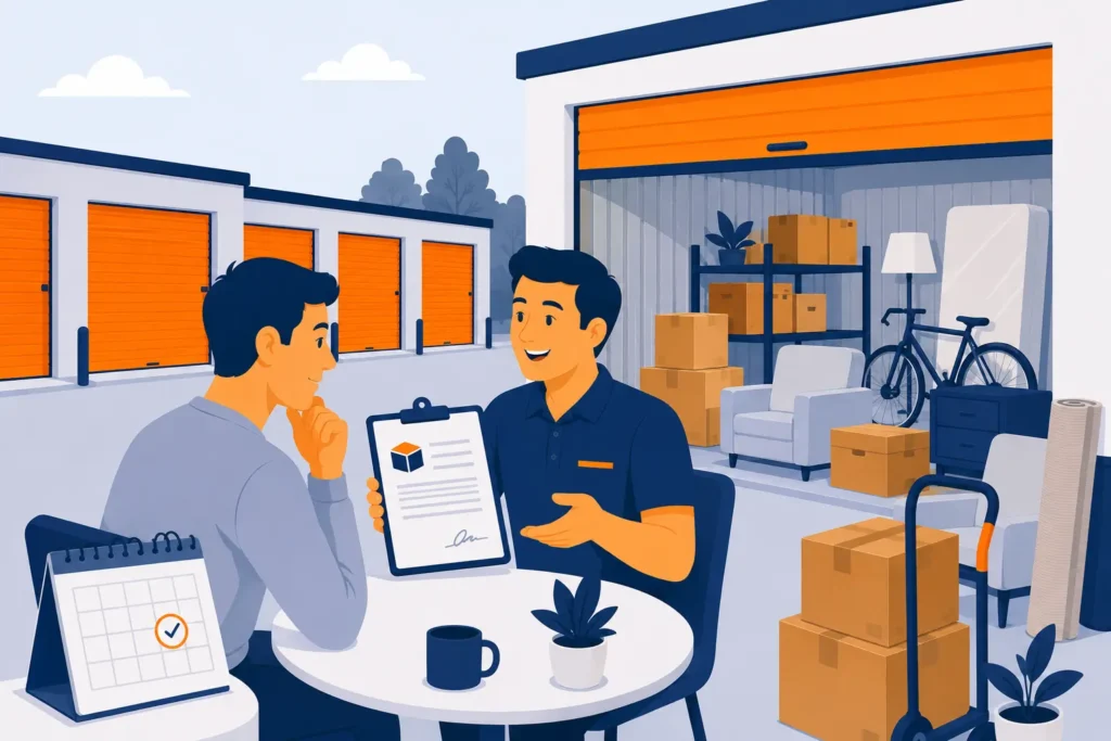 box de stockage sans engagement flexibilité contrat